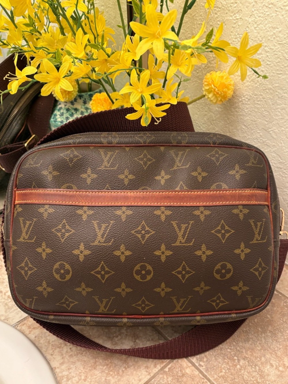 Authentic Vintage Louis Vuitton Monogram Reporter Messenger Crossbody Bag